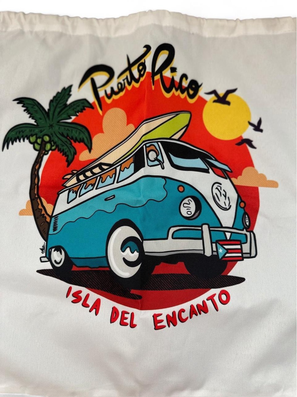 Puerto Rico VW Drawstring Bag - Picture 2 of 3